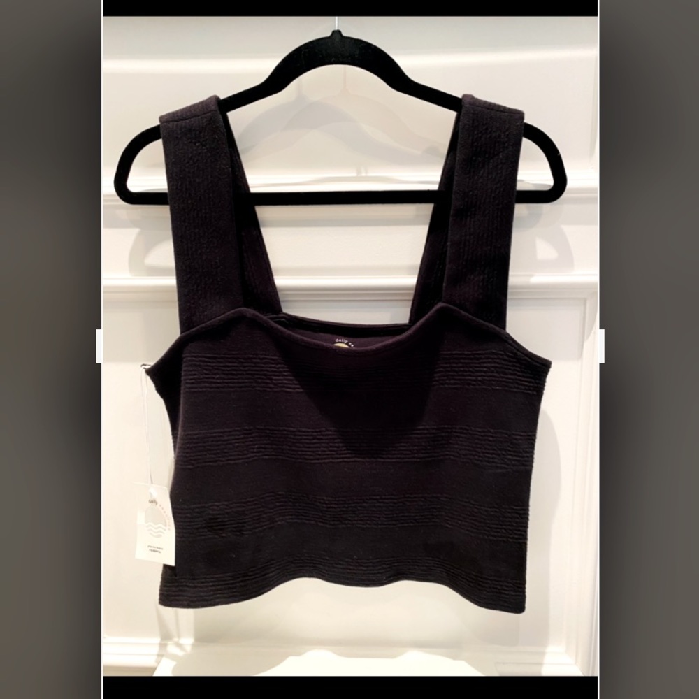 Brand new DAILY PRACTICE by ANTHROPOLOGIE Cropped Ribbed Tank Top